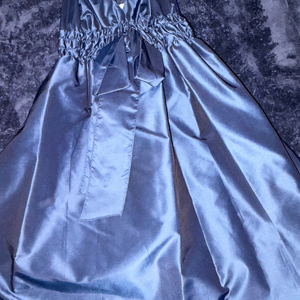 Studio M Navy Blue Silk Blend Slip Dress XS